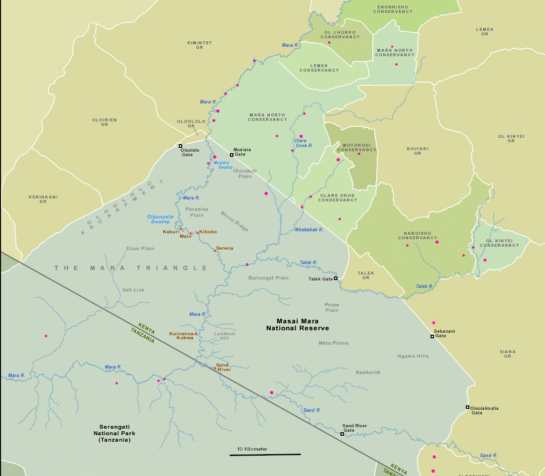 Karte Masai Mara | Camps Masai Mara