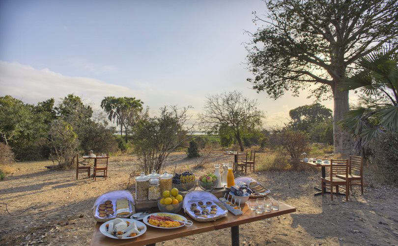 Nyerere Nationalpark  Frhstck im Busch