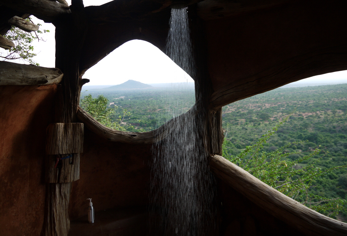 Dusche mit Ausblick 