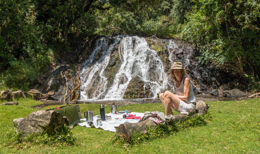 Picknick  im Bergregenwald Mt Meru